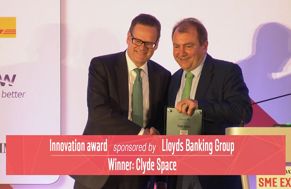 Clyde Space wins second innovation award in a month